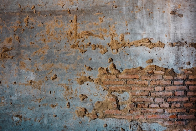 Vecchio muro di mattoni rossi texture Dipinto Distressed Wall Surface Grungy Wide BrickwallxA