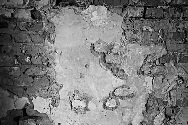 vecchio muro di mattoni rovine / sfondo astratto, pietre crack sfondo vintage