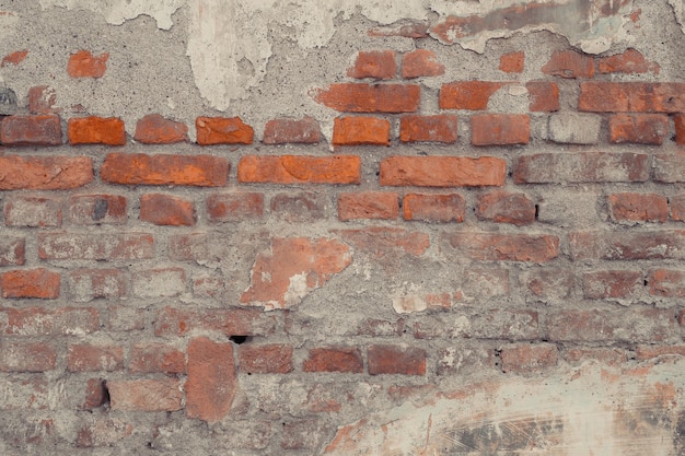 Vecchio muro di mattoni Sfondo fatto di mattoni Struttura della superficie della parete