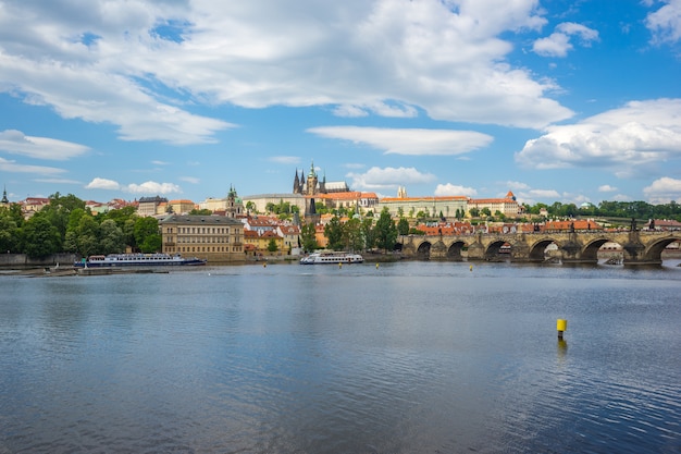 Vecchio orizzonte della città di Praga in repubblica Ceca