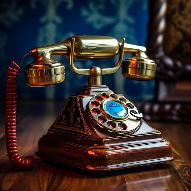 Vecchio telefono vintage generato con l'AI