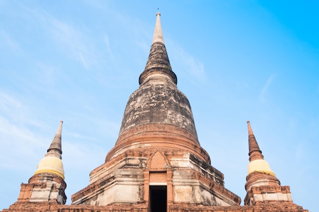 Vecchio tempio della ThailandiaTempio Wat Yai Chai Mongkol a AyutthayaSito storico Thailandia