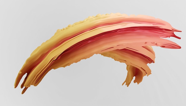 Vector 3D Paint Curl Abstract Spiral Brush Stroke Flowing Ribbon Digital Liquid Ink artistic de