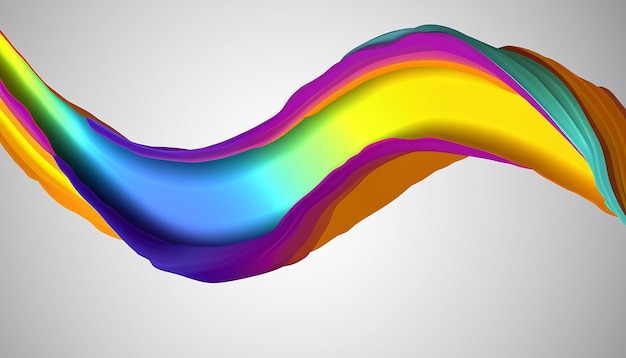 Vector 3D Paint Curl Abstract Spiral Brush Stroke Flowing Ribbon Shape Digital Liquid Ink (Inchiostro liquido digitale)