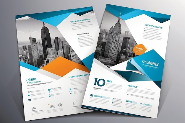 Vector Brochure Flyer design Layout template dimensione A4 Infografiche di prima e seconda pagina