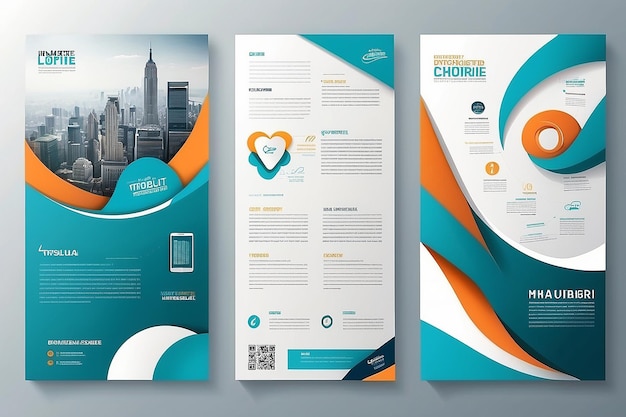 Vector Brochure Flyer design Layout template dimensione A4 Infografiche di prima e seconda pagina