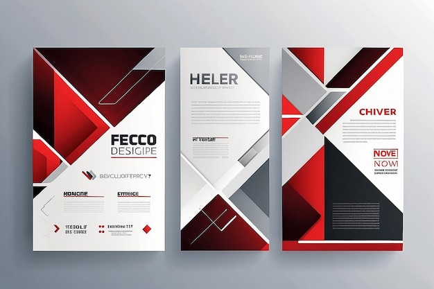 Vector modern brochure technology design flyer con sfondo esagonale futuristico
