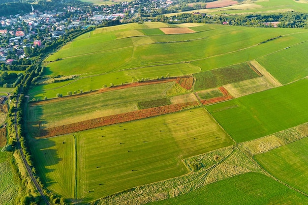 Veduta aerea dei campi agricoli