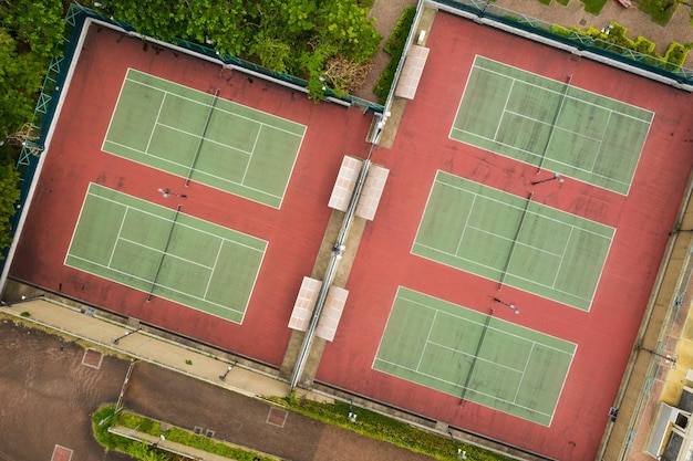 Veduta aerea del campo da tennis