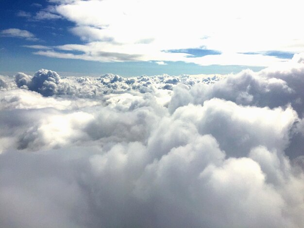 Veduta aerea del cielo nuvoloso