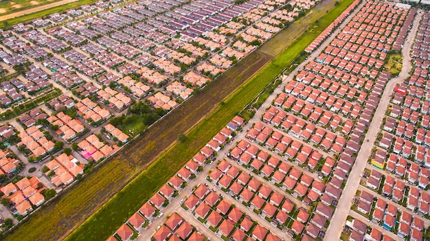 Veduta aerea del complesso residenziale