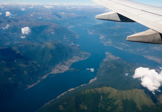 Veduta aerea del Lago di Como