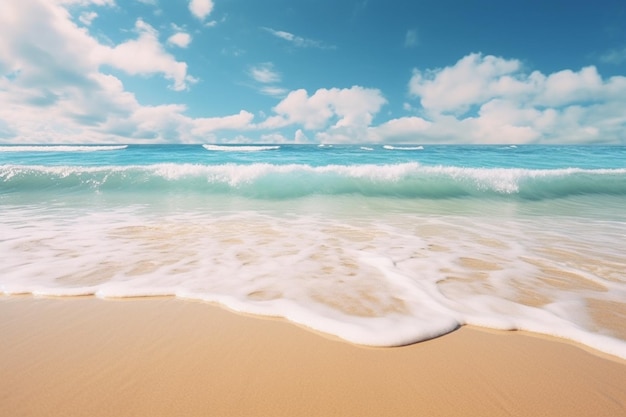 Veduta aerea del mare straordinaria natura tropicale sullo sfondo bellissimo mare luminoso con onde che spruzzano la spiaggia