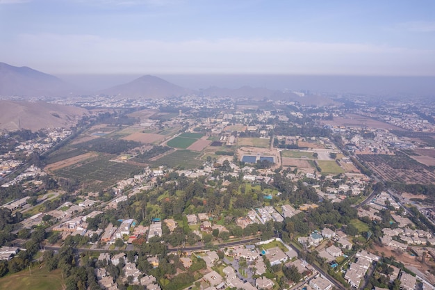 Veduta aerea del quartiere di La Molina a Lima