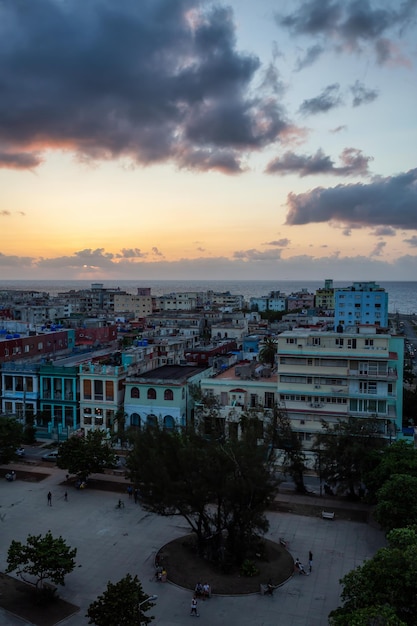 Veduta aerea del quartiere residenziale della capitale cubana dell'Avana