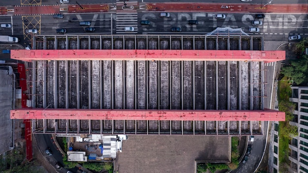 Veduta aerea dell'Av. Paulista a San Paolo, SP. MASP, importante museo dell'america latina