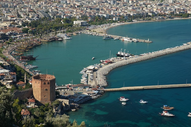 Veduta aerea della città di Alanya ad Antalya Turkiye