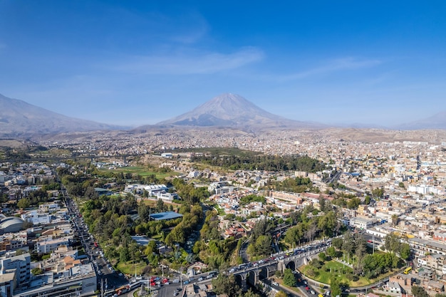 Veduta aerea della città di Arequipa