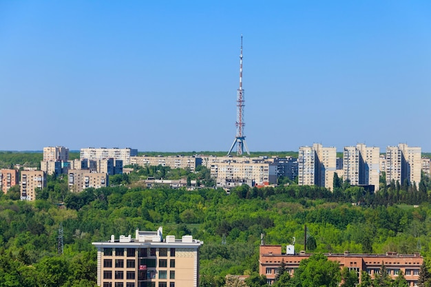 Veduta aerea della città di Kharkiv in Ucraina