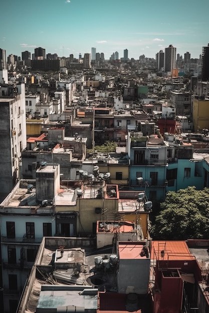 Veduta aerea della città di L'Avana Cuba Sud America generativa ai