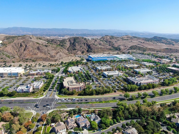 Veduta aerea della comunità pianificata Ladera Ranch South Orange County in California