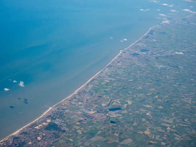 Veduta aerea della costa belga