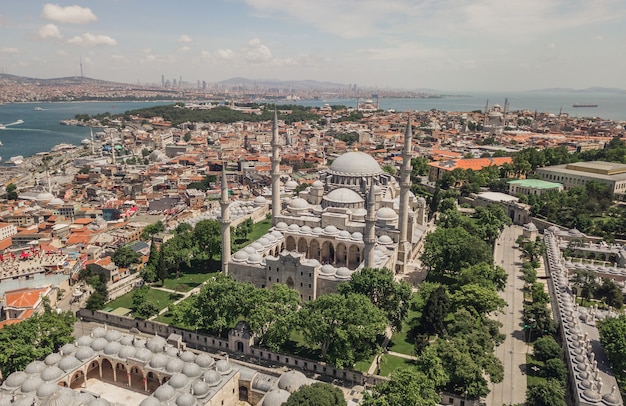 Veduta aerea della Moschea Suleymaniye a Istanbul