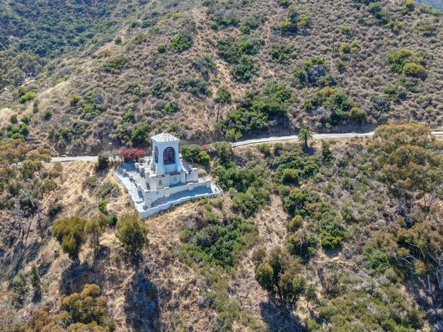 Veduta aerea della Torre Catalina Chimes Torre in stile spagnolo costruita nel 1925 Avalon Bay