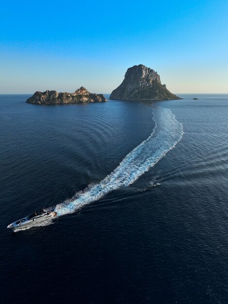 Veduta aerea delle isole Es Vedra e Es Vedranell