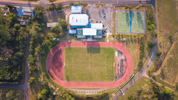 Veduta aerea dello stadio di calcio