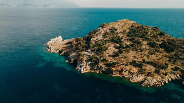 Veduta aerea di Baba Adasi a Mugla, Turchia. Foto di alta qualità