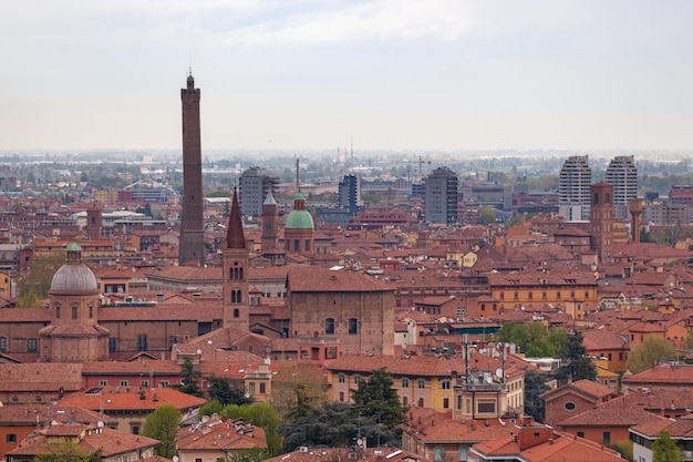 Veduta aerea di Bologna in Italia