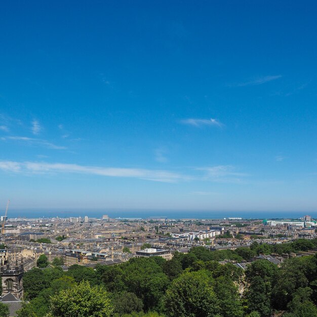 Veduta aerea di Edimburgo da Calton Hill