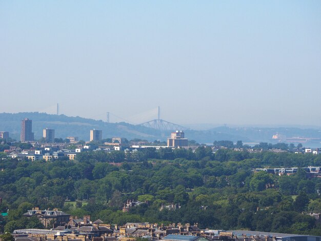 Veduta aerea di Edimburgo da Calton Hill