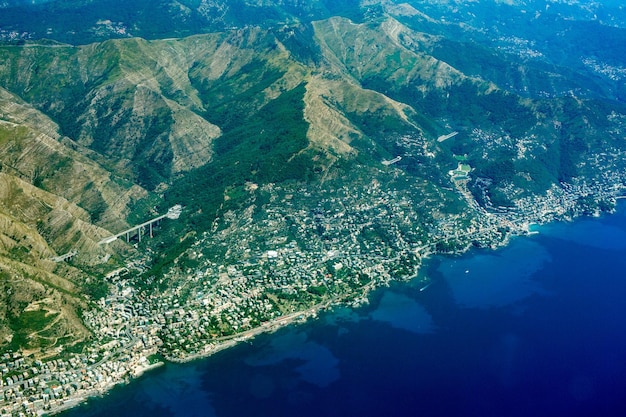 Veduta aerea di Genova Italia