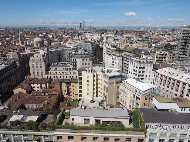 Veduta aerea di Milano, Italia