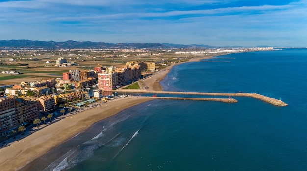 Veduta aerea di Port Saplaya Valencia Spagna