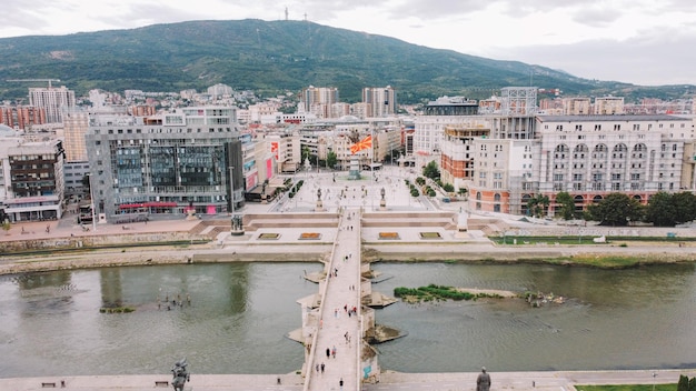 Veduta aerea di Skopje