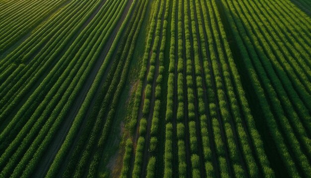 Veduta aerea di un campo di lavanda