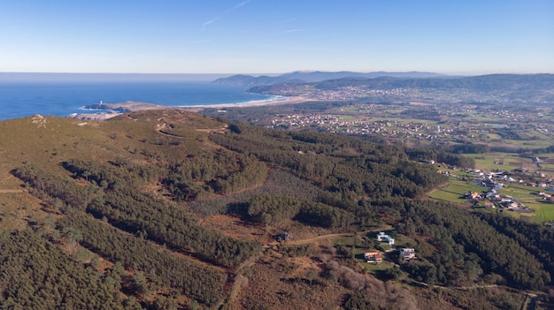 Veduta aerea di un piccolo villaggio