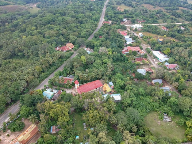 Veduta aerea di un villaggio in Indonesia