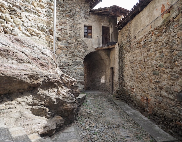 Veduta del centro storico di Settimo Vittone