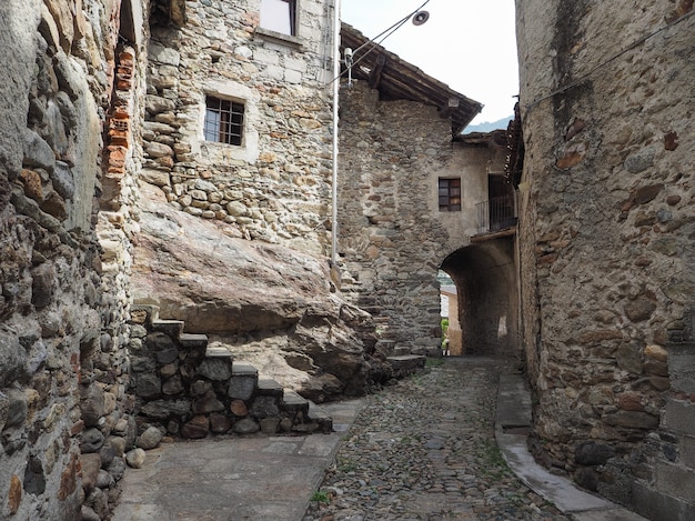 Veduta del centro storico di Settimo Vittone