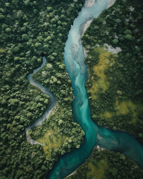 Veduta del paesaggio da drone