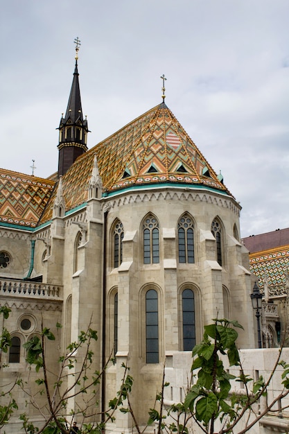 Veduta della chiesa Mattia. Frammento.Budapest.Ungheria.