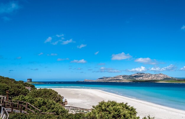 Veduta della spiaggia sarda di Stintino