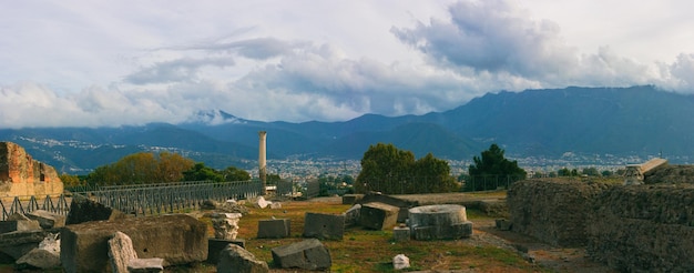 Veduta di antiche rovine di Pompei