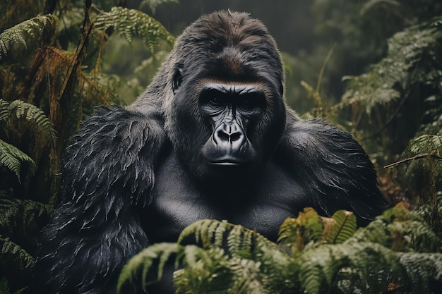 Veduta di Gorilla in natura