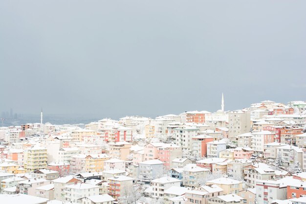 Vedute invernali da Uskudar di Istanbul in Turchia