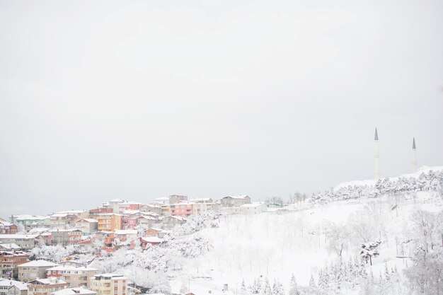 Vedute invernali da Uskudar di Istanbul in Turchia